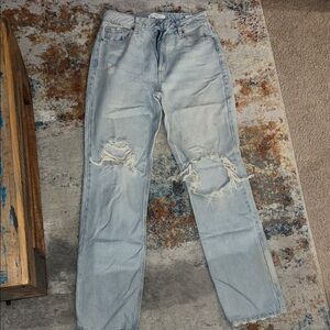 Dynamite Light Blue Distressed Boyfriend Jeans